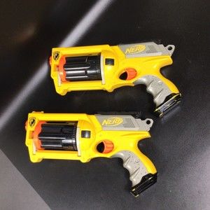 NERF N-Strike Maverick REV-6 Revolver Dart Toys Guns With Darts Lot of 2